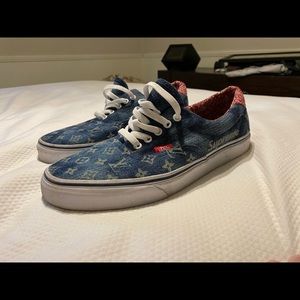 Used Custom Louis Vuitton x Supreme Vans